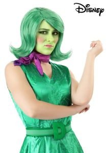 Women's Disney Inside Out Disgust Wig, Scarf & Belt Costume Kit